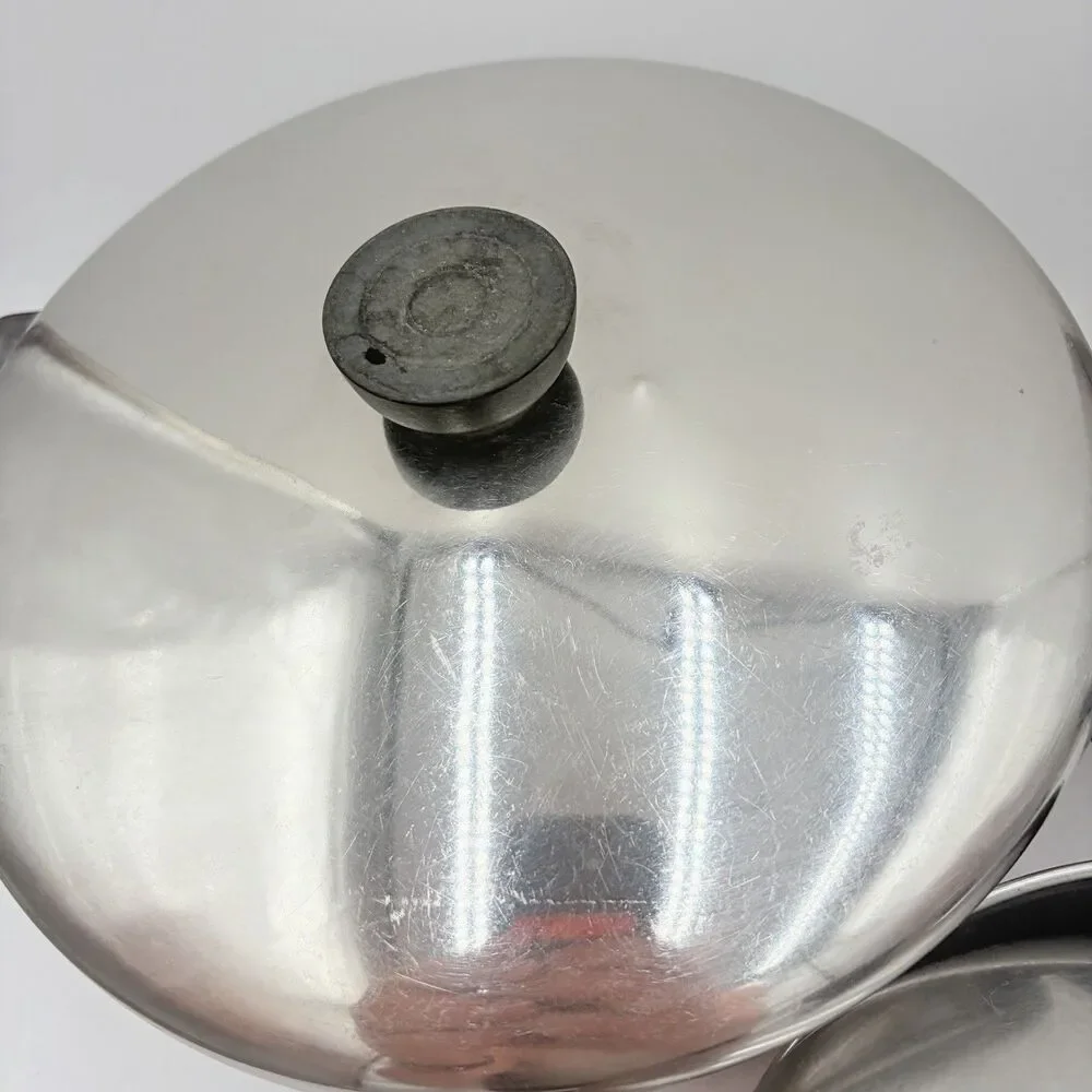 Vintage Revere Ware Copper Clad 9 Pc Cookware Set USA 1950s-60s Patent Pots Lids